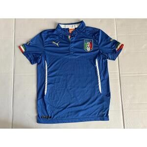 Italy Home 2014/2015 puma football shirt soccer jersey Blue Size Youth Large
